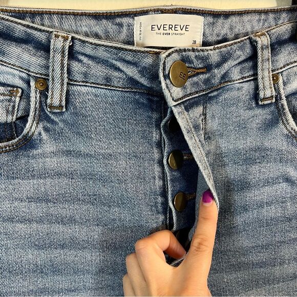 EVEREVE The Ever Straight Jeans Women’s 28 High Rise - Picture 5 of 12